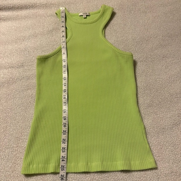 Agolde Bea Ribbed Tank Top Fuji Neon Green - Picture 9 of 15
